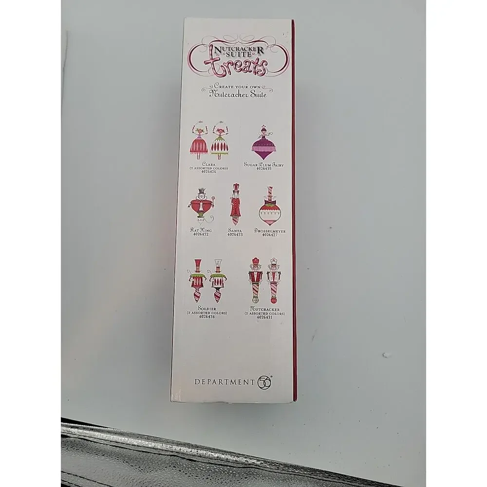 Dept 56 Nutcracker Suite Treats Santa Glass Ornament In Box 2012 Retired 4026433